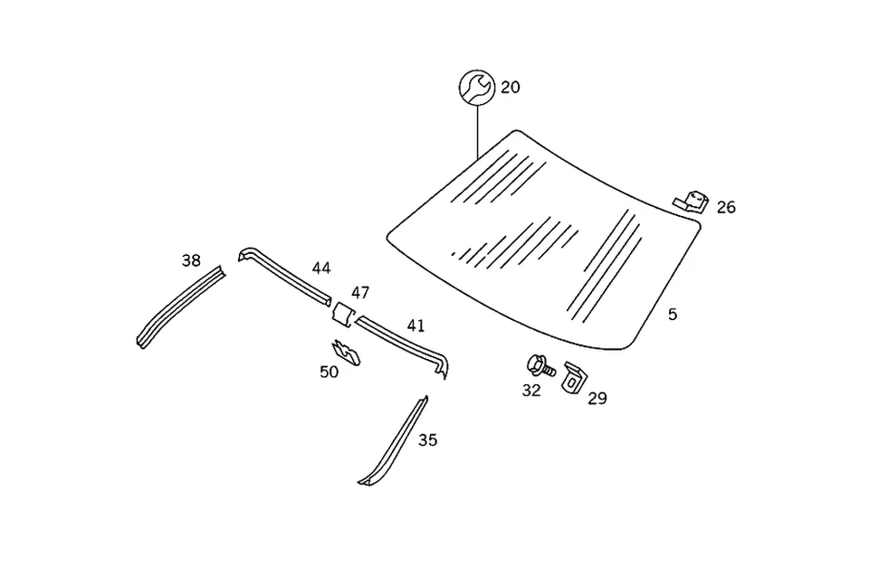 Barra de moldura original Mercedes-Benz 126-670-26-22 Foto 1 de 1