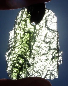 MOLDAVITE PENDANT Meteorite Tektite Mineral Specimen Natural Crystal Gem IMCA# - Picture 1 of 6