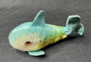 VINTAGE STEIFF SMALL TURQUOISE FISH PLUSH RETRO SOFT TOY GIFT 5” 13cm LONG USED - Picture 1 of 12