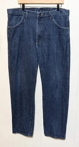Vintage Rustler Jeans Mens 38x32 Blue Relaxed Straight American Dark Wash Denim - Picture 1 of 8