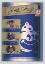 2005 Donruss Elite Teams Blue /1000 Cal Ripken Jr Eddie Murray Jim Palmer HOF