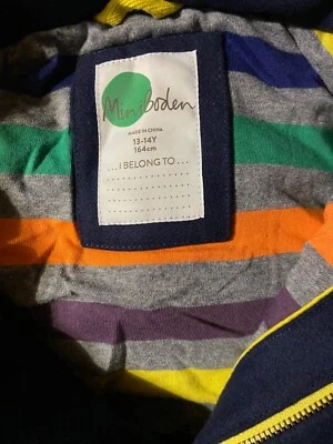 New Mini Boden Kids Wool Hooded Toggle Navy Blue Duffle Coat Jacket Size 13-14Y - Image 1 of 3