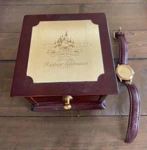 Disney- Happiest Celebration on Earth Ladies Watch & Beautiful Lacquer Wood Box - Picture 1 of 8