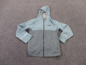 Patagonia Jacket Boys L 12 Blue Rain Coat H2no Outdoor Hiking Torrentshell 64270 - Picture 1 of 12