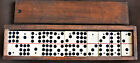Vintage Domino 9 dot Black Bone and wood