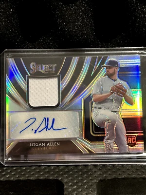 2020 Panini Select Logan Allen Rookie Patch Auto Silver /99 Indians Autograph - Image 1 of 2