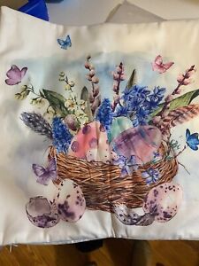 4 piece Of Whaline Easter Pillow Case, Happy Easter Pillow Cushion Cover 18x18