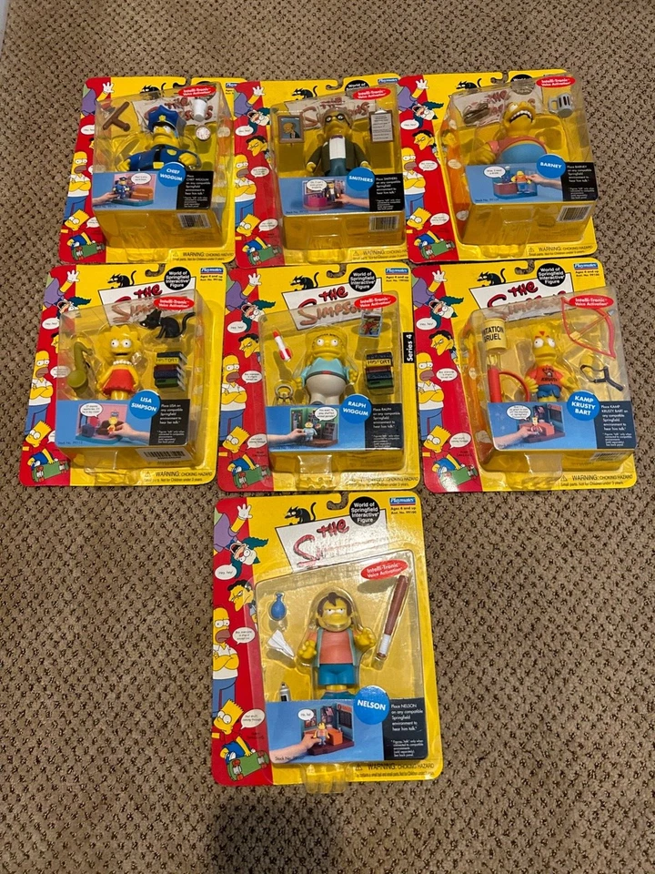 Simpsons World of Springfield Interactive Figures Set of 6 nib  see below - Image 1 of 1