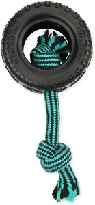 Mammoth Pet Rubber Tire Biter 3.75 Inch Dog Toy Chew Fling Throw Teething Rope - Picture 1 of 1