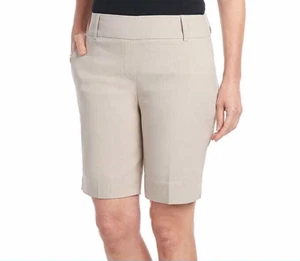 Hilary Radley Ladies Pull On 9" Bermuda Mid-rise Short Sand Black Navy S M Large - Picture 1 of 18