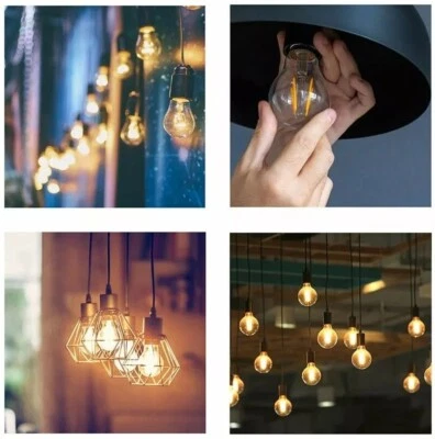 LED Bulbs Screw E27 4W = 40W filament GLS Warm White (10 Pack) Clear - 25000hrs - Image 1 of 4