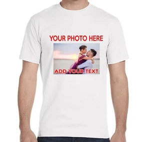 T-shirt Personnalisez Votre Photo Texte Logo Impression Chemise Personnalisée/Meilleur Cadeau Tshirt - Photo 1/4
