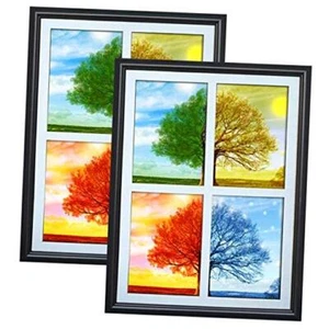  2 Pack 5x7 Picture Frames Collage 4 Openings, Photo Collage Frames for Walls  - Picture 1 of 8