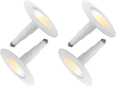 4-Pack 5/6 Inch 5CCT Dimmable LED Recessed Downlight, 800Lm, Adjustable Trim - Image 1 of 4