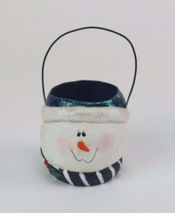 Estatuilla adorno de Navidad truco o trato con cabeza de muñeco de nieve - Imagen 1 de 8