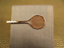 Vintage Tennis Racquet Yellow Gold Filled Tie Bar