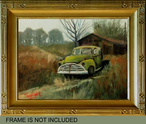 pickup vintage realistic Impressionism oil Painting landscape TomFisher listed - Picture 1 of 5