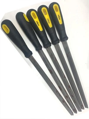 5pc TRIANGLE Shape Files 200mm Metal File Set of 5 Bulk - Image 1 of 3