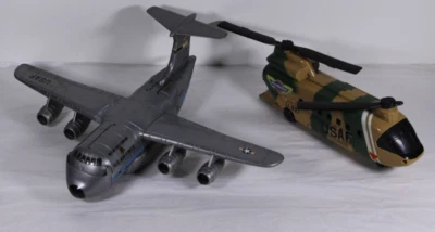 Vintage Micro Machines - Military Transport Plan And Helicopter See Info - Image 1 of 4
