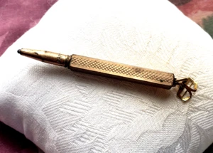 Bates & B Bacon Antique/Vintage Gold-Filled Chatelaine Pencil with Ring 2 3/8" - Picture 1 of 5