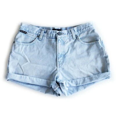 Vintage 90s NY Jeans Light Blue Wash High Waisted Rise Denim Jean Shorts - 27/28 - Image 1 of 4