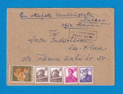 Romania 1959 - cover - very rare cancel ''CU STAFETA UNIRII PESTE MILCOV'' - Image 1 of 2