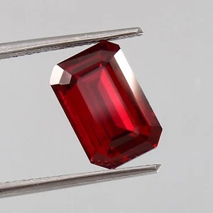 AAA Natural Flawless Pegion Red Burma Ruby Radiant Cut Loose Gemstone 12x8 MM - Picture 1 of 6