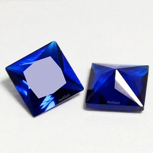 Natural Montana Blue Sapphire Certified 3.50 MM Princess Pair AAA+ Gemstone MC01 - Picture 1 of 5