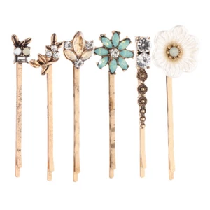 6 PIEZAS Lindas Pinzas para el Cabello Flores Vintage Horquillas Decorativas Flor Pinza para el Cabello - Imagen 1 de 12
