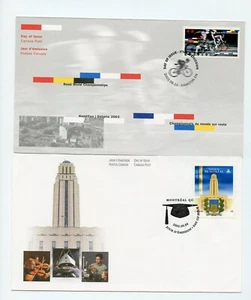 Canada FDC #1977 1998 Cycling and University of Montreal 2 Covers  2003 73-5 - Bild 1 von 1
