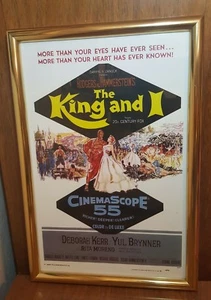 Vintage Der König und ich Gold gerahmtes Poster Filmversion Kino (12" x 18") - Bild 1 von 3