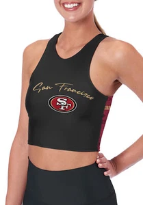 Certo By Northwest NFL Women's San Francisco 49ers Crosstown Midi Bra, Black - Picture 1 of 6