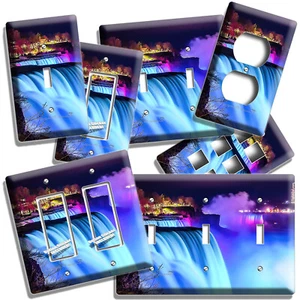 CANADA NIAGARA CATARATAS POR LA NOCHE LUCES COLORIDAS CASCADA PLACA DE PARED HD DECORACIÓN HABITACIÓN - Imagen 1 de 34