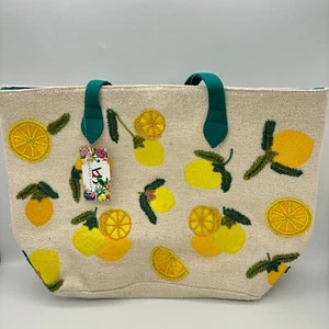 NWT Beaded Embellished Lemon Tote Bag Purse, A&B Express Edit, TikTok Viral - Picture 1 of 5