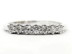 Esclusivo Anello riviera a 7 Astralia con Diamanti in Oro Bianco 18 kt (750) - Foto 1 di 8