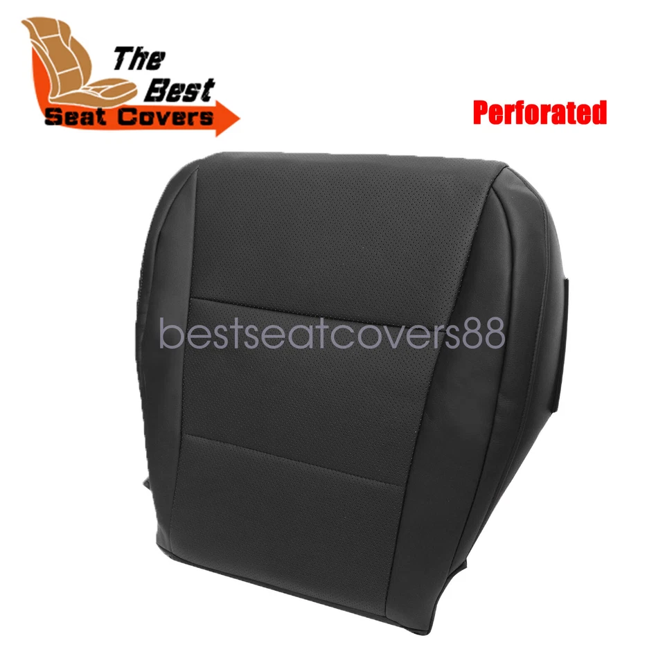 For 2014 LEXUS ES350 Front Right Passenger Bottom Perf Leather Seat Cover Black - Image 1 of 4