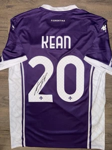 Moise Kean Hand Signed Fiorentina 25/26 Home Jersey With Exact Proof & COA - Picture 1 of 2