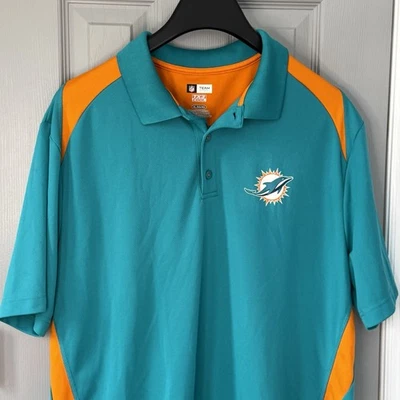 Ropa del equipo Miami Dolphins NFL para hombre camiseta polo verde azulado talla XL logotipo bordado Foto 1 de 4
