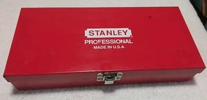 STANLEY RED PROFESSIONAL METAL TOOL BOX  10"×4-1/2"×2" - Picture 1 of 4
