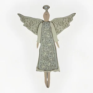Vtg Folk Art Wood Angel - Picture 1 of 2