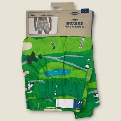 Мужские боксерские шорты Old Navy 3,75 дюйма по внутреннему шву для гольфа паттинг зеленые размер S M L XXL - Изображение 1 из 3
