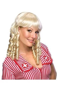 MUÑECA RUBIA BEBÉ MUÑECA RIZADA GOLDIE CERRADURAS PELUCA ADULTO SUREÑO HERMOSO ACCESORIO - Imagen 1 de 2