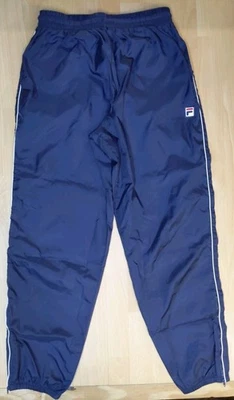 Vintage Fila Sport Men's Large Navy Blue Ankle Zip Track Pants - Image 1 of 4