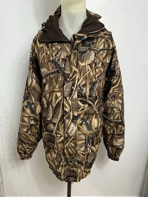 LL Bean Jacket Coat Mens XL Advanced Wetlands Camo Full Zip Hoodie Duck Hunting - Image 1 of 4