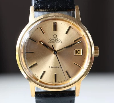 1975 OMEGA GENEVE Swiss 166.0163 Cal. 1012 Automatic 35mm MEN WRISTWATCH - RUNS - Bild 1 von 4