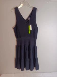 Sam Edelman Ottoman Sleeveless Dress Black Sz Large New With Tags - Picture 1 of 7