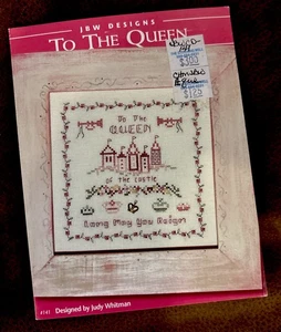 JBW Designs #141 "To The Queen” Counted CS Pattern and Crown Charm - Picture 1 of 3