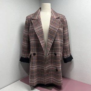 Blazer Avec Les Filles Anthropologie Talla Grande a Cuadros Doble Pecho Talla Mediana - Imagen 1 de 14