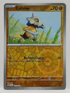 Cubone #72/142 Stellar Crown 2024 Reverse Holo Pokémon TCG - Picture 1 of 2
