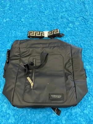 Versace Parfums Black And Gold Backpack Tote Bag  Has Small Stain - Image 1 of 4